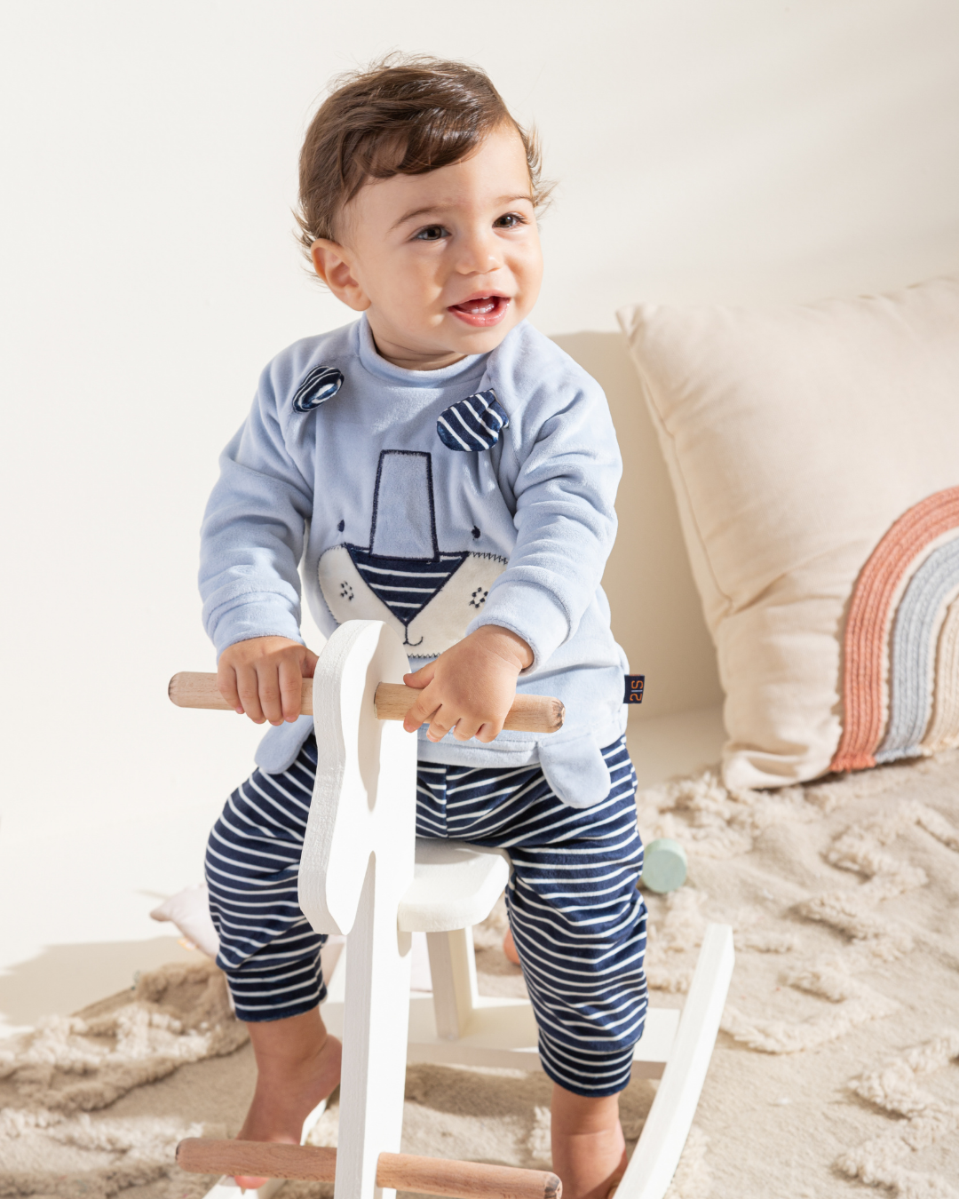 Pyjama peluche b b gar on ours tout doux