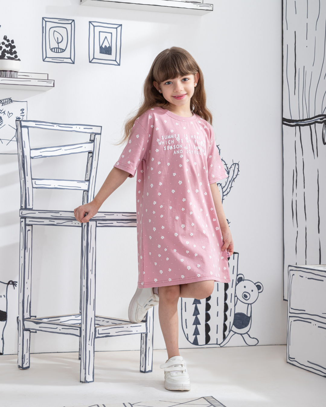 Costume pour filles, maillot de bain à manches mi-longues