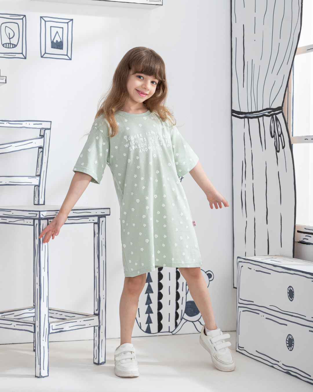 Costume pour filles, maillot de bain à manches mi-longues