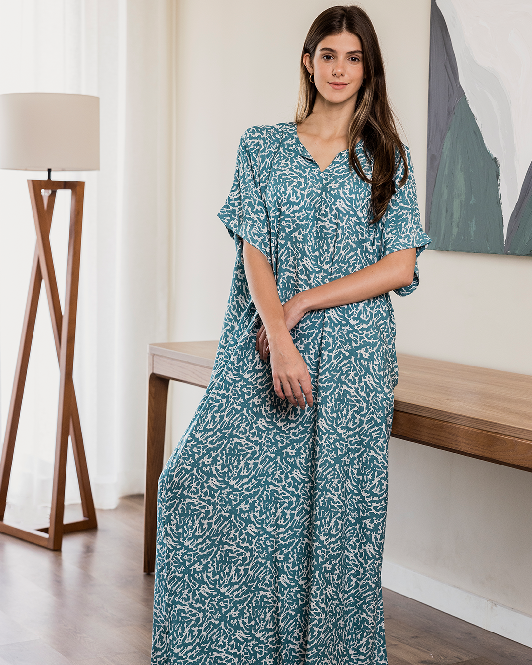 Chemise en viscose texturée, manches mi-longues 116