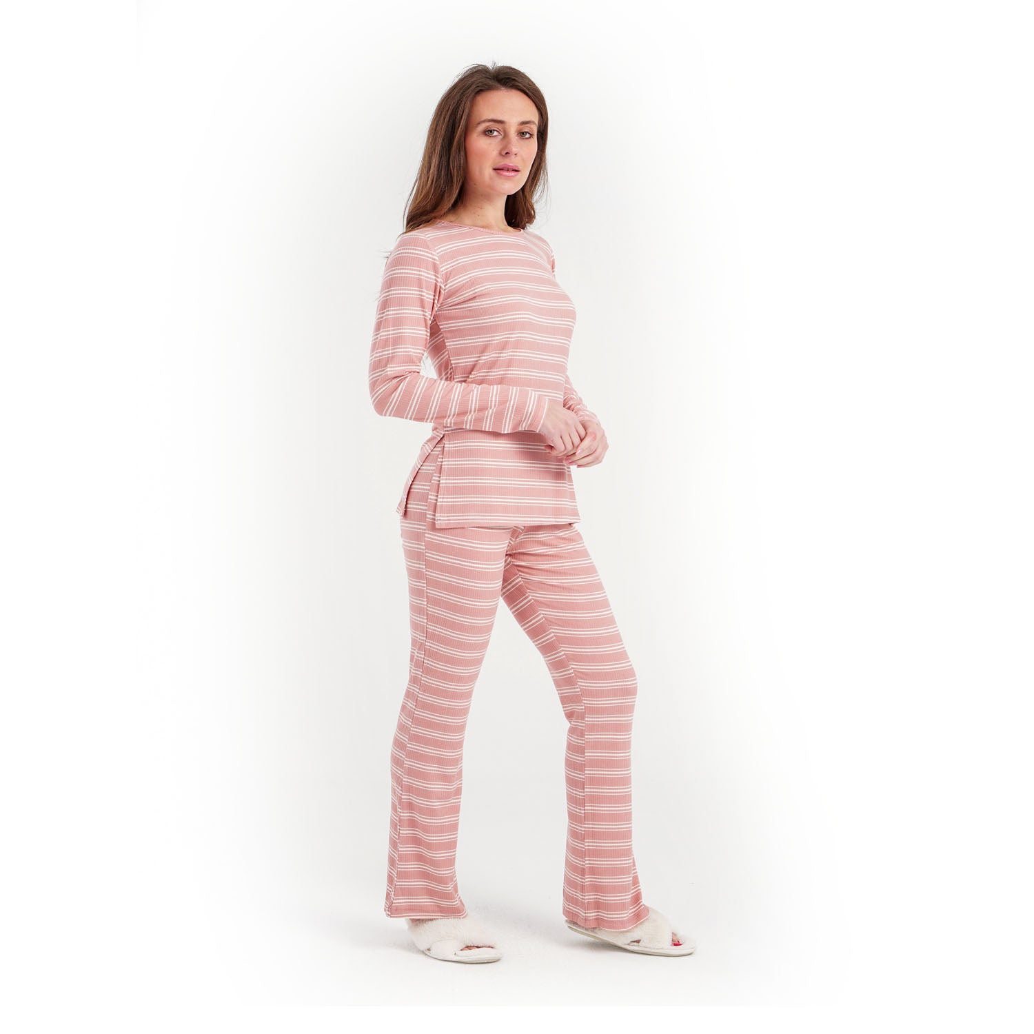 Pantalon de pyjama rayé pour femme