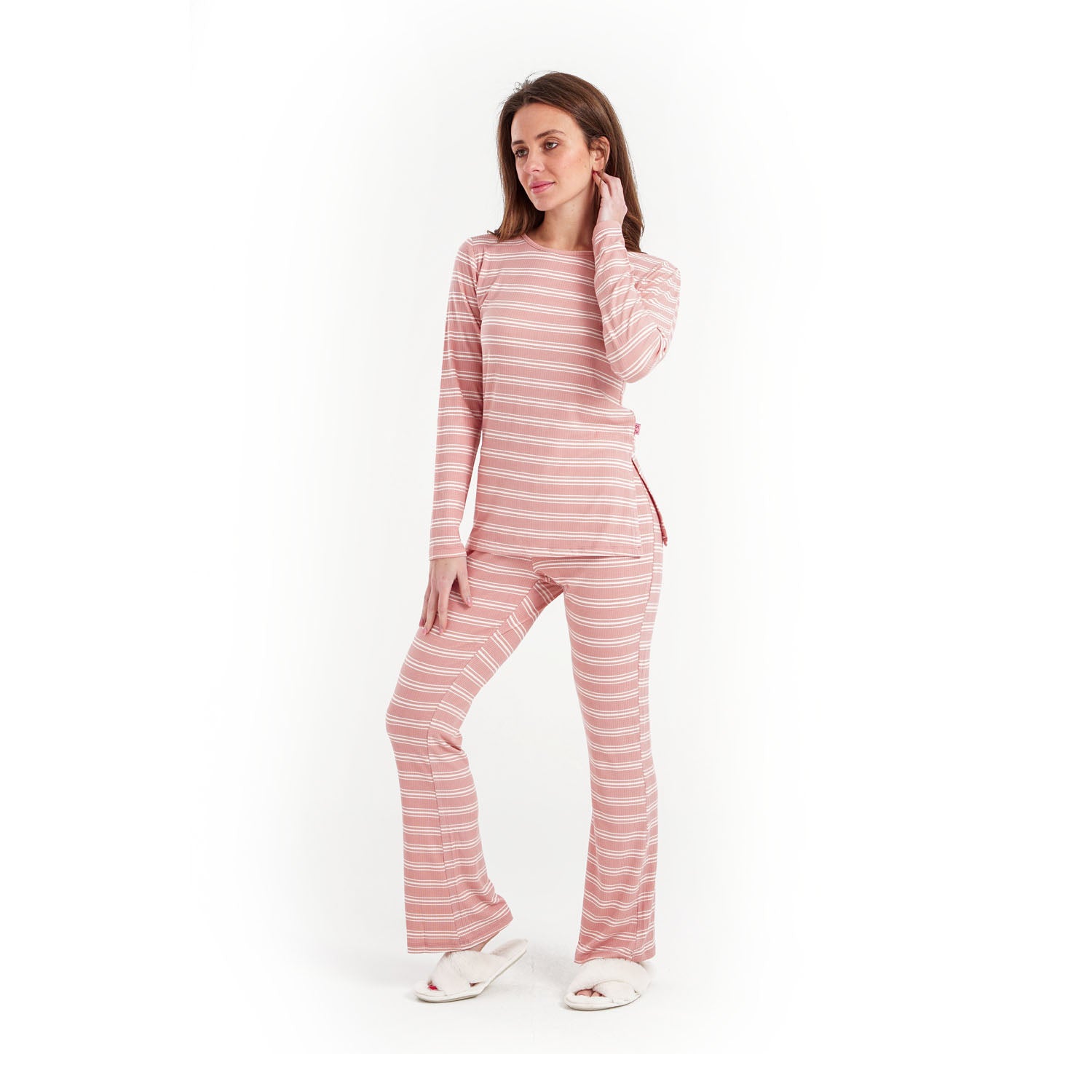 Pantalon de pyjama rayé pour femme