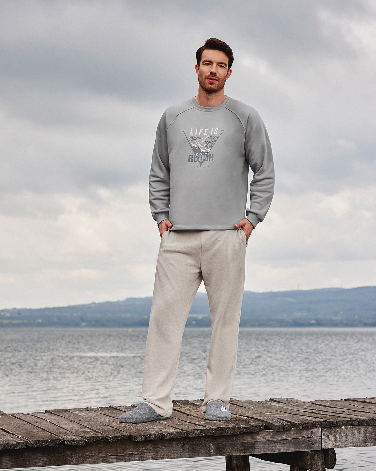 La vie est rude Pyjama à manches longues pour homme Milton
