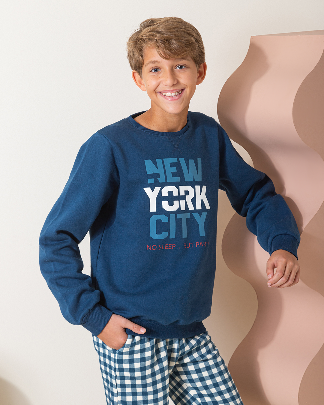 Pyjama Ado Garcon 16 Ans Pyjama New York Varsity 100% Coton