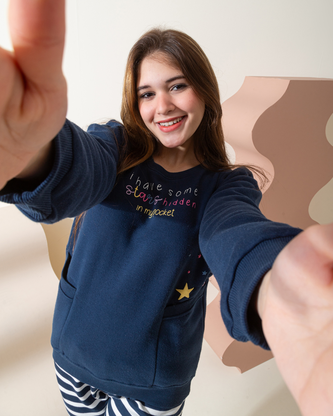 Stars in my pocket بيجاما بناتي جيوب