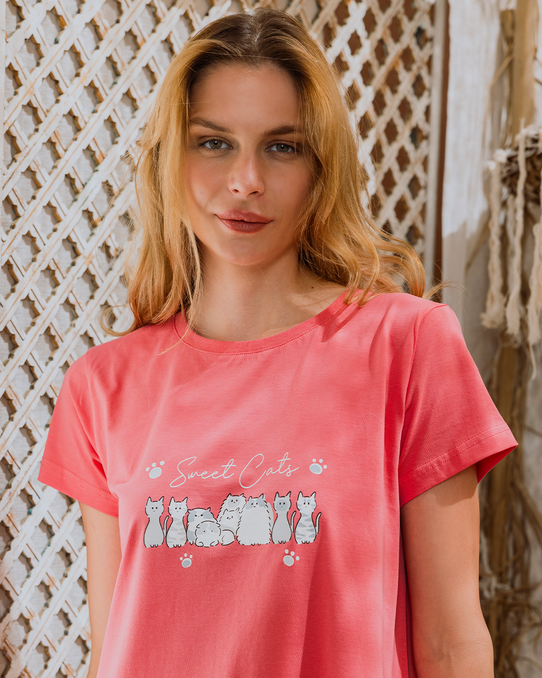 Chemise de nuit pour femmes chatons mignons