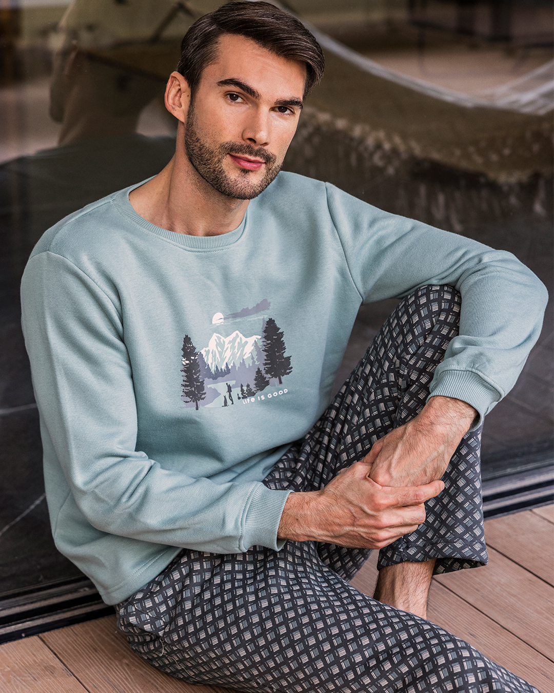 Made for the Mountain Pyjama imprimé Melton Plain* Melton pour homme