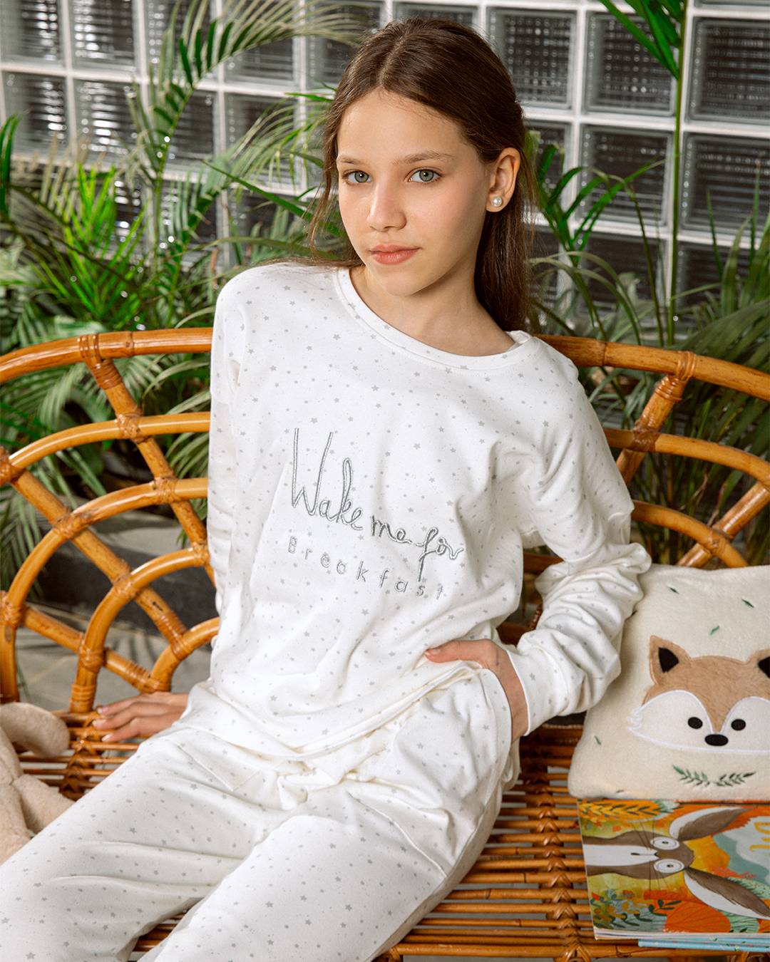 Pyjama manches longues fille Wake me for Breakfast