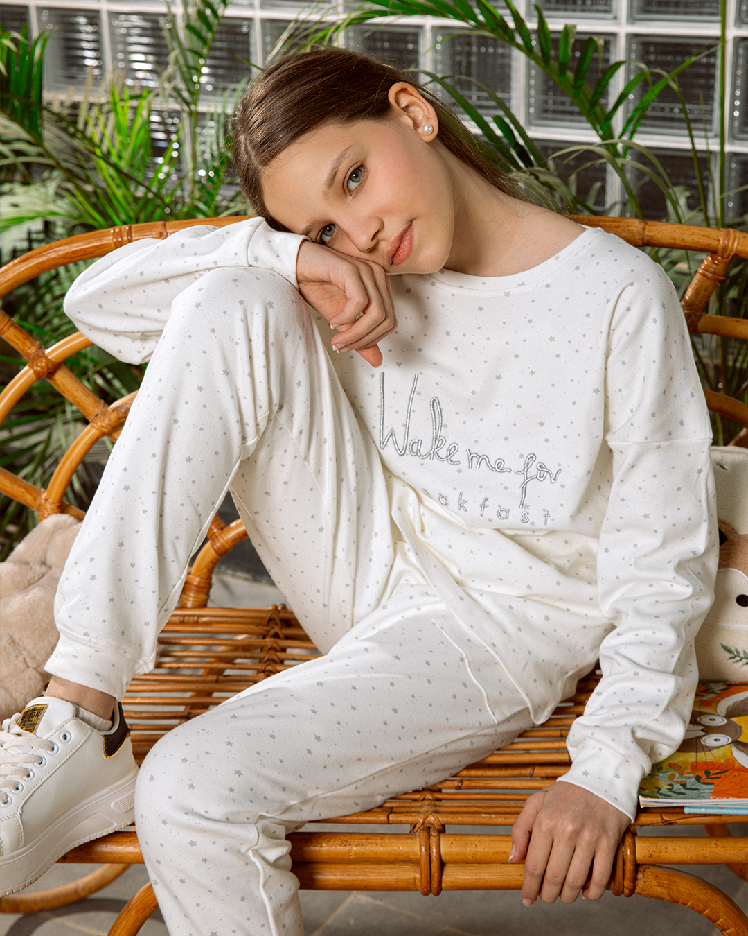 Pyjama manches longues fille Wake me for Breakfast