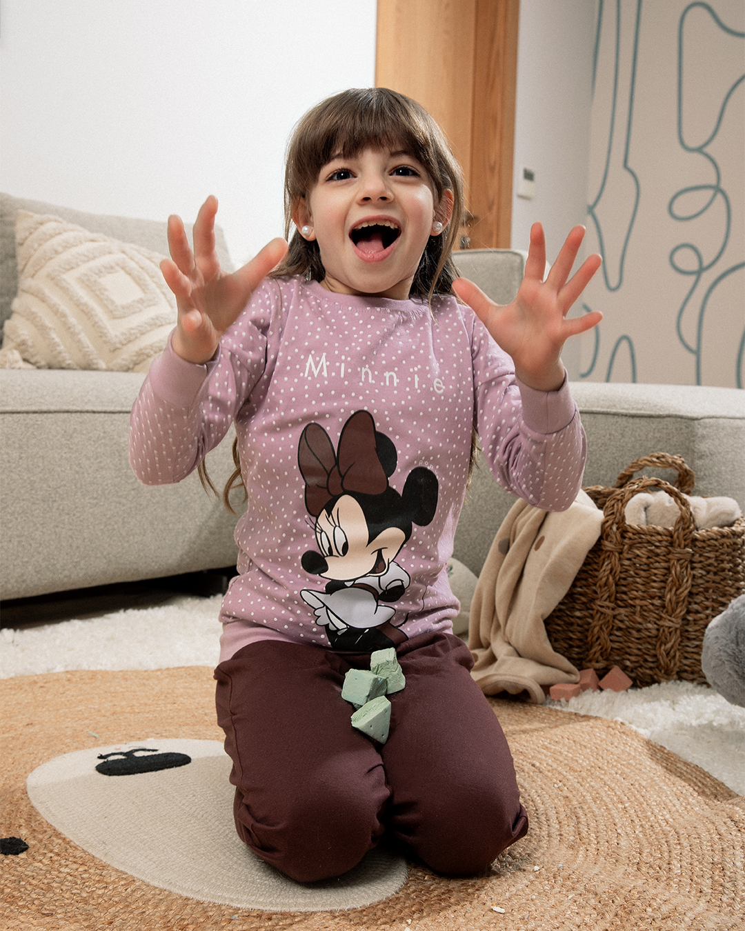 Pyjama fille épaules dénudées Minnie Mouse