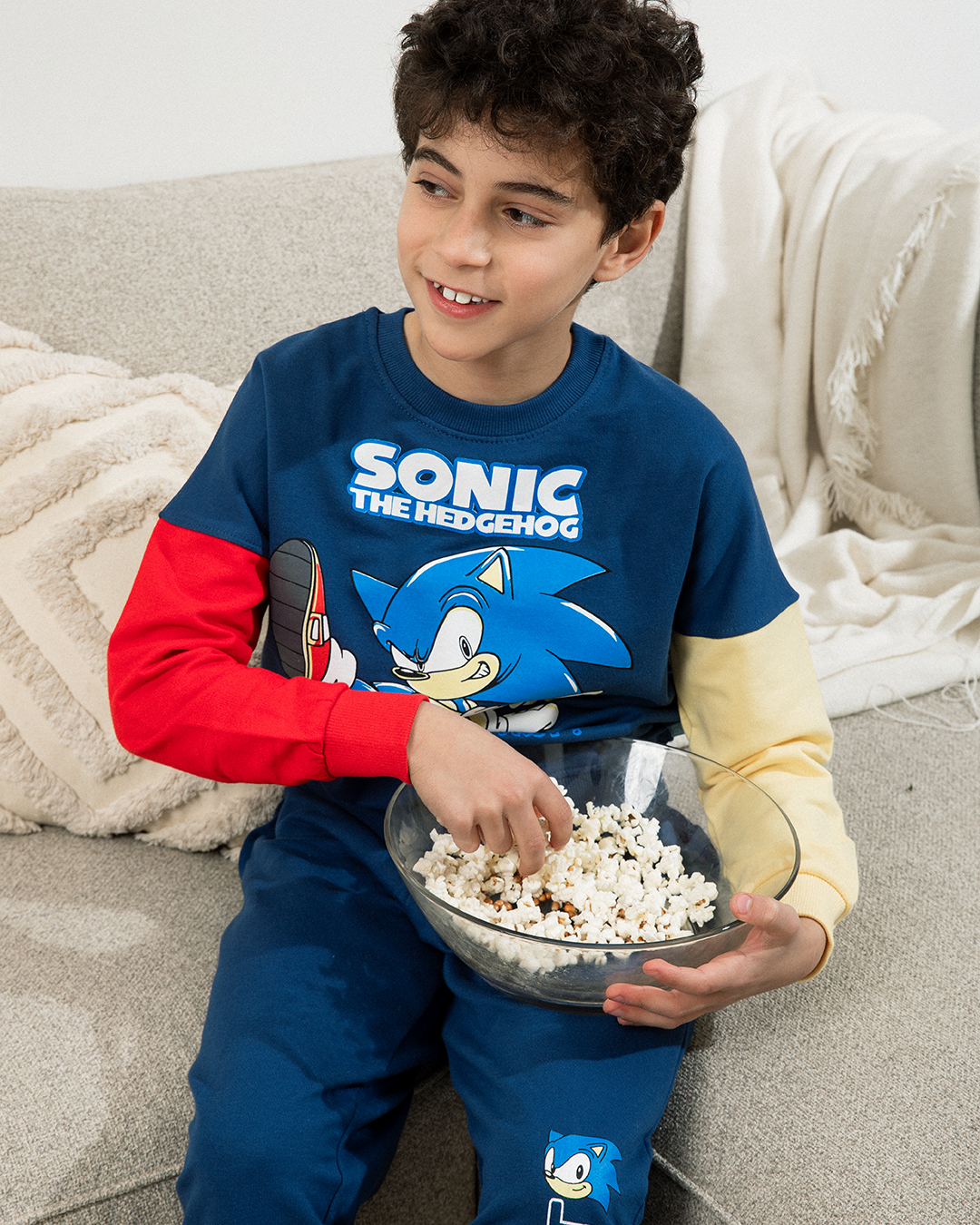Sonic Boy Disney Pyjama pour garçon à manches longues * Pantalon