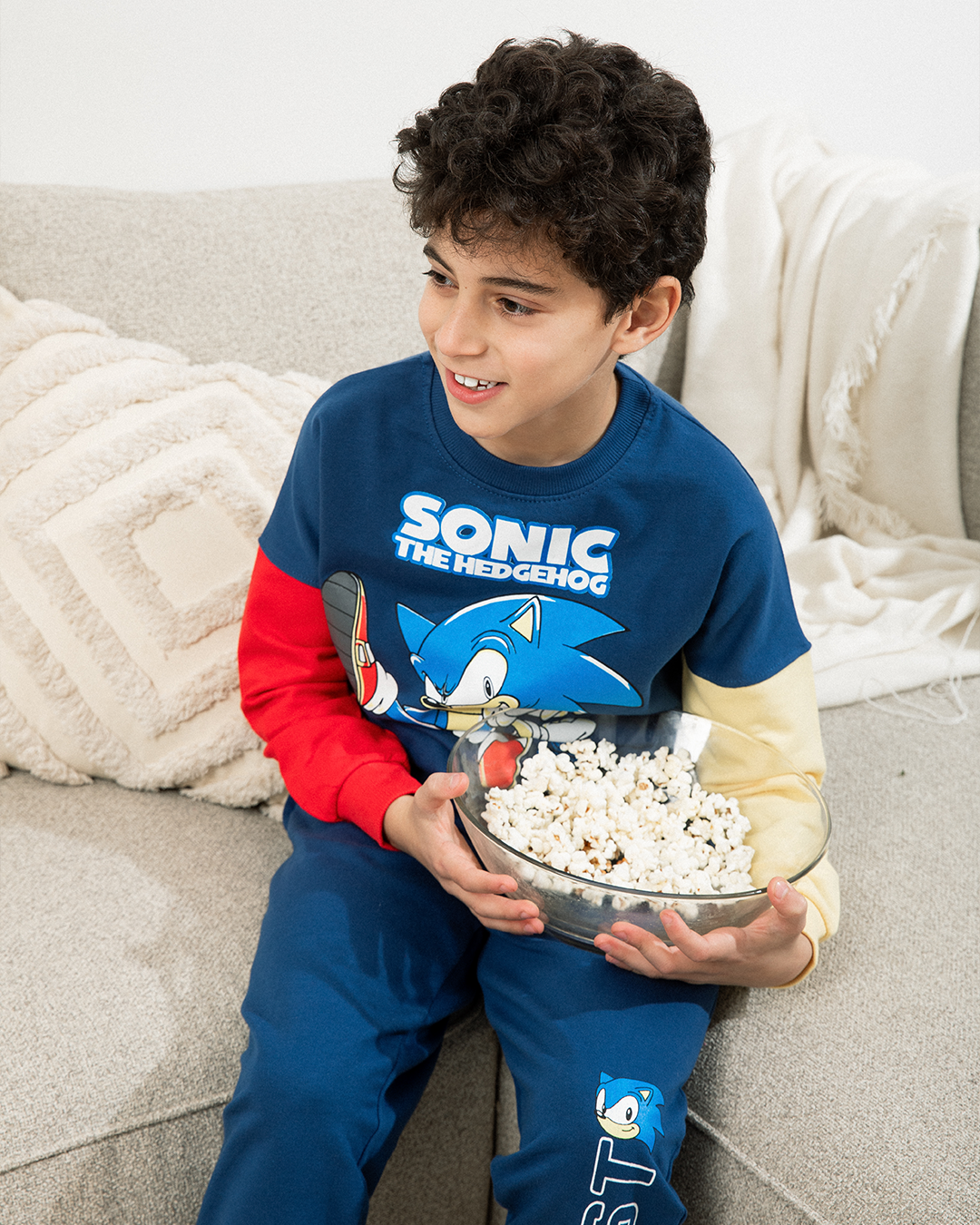 Sonic Boy Disney Pyjama pour garçon à manches longues * Pantalon