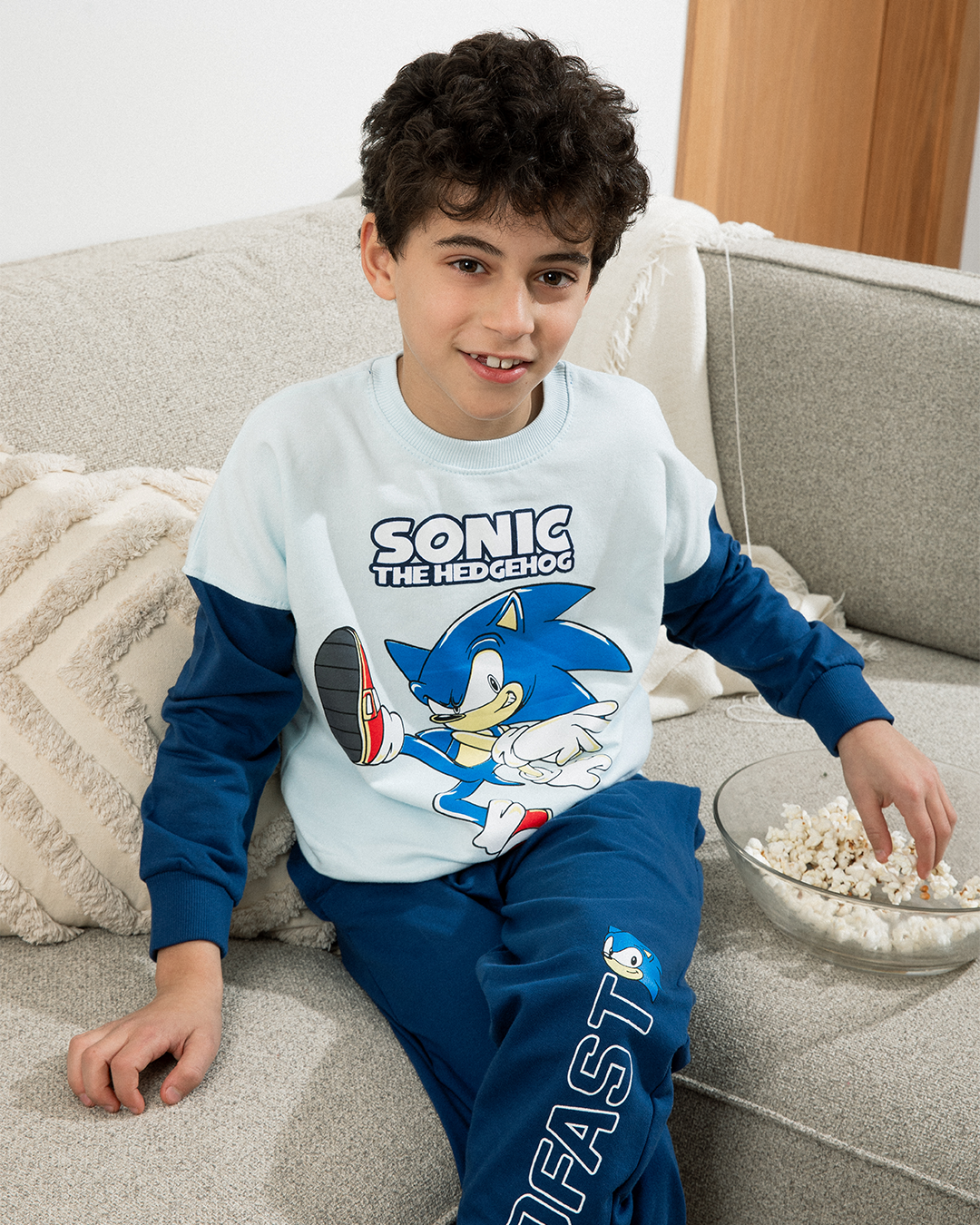 Sonic Boy Disney Pyjama pour garçon à manches longues * Pantalon