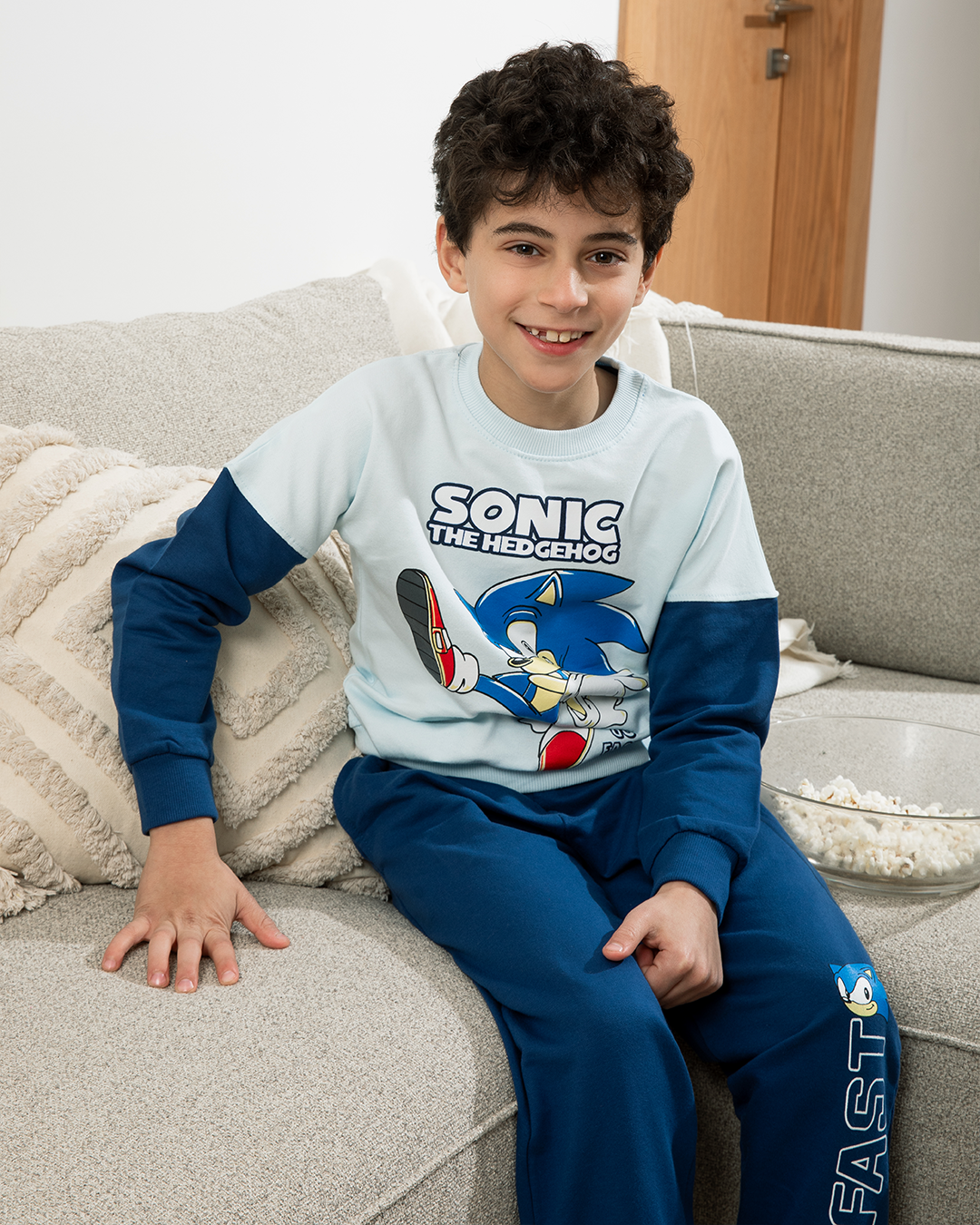 Sonic Boy Disney Pyjama pour garçon à manches longues * Pantalon