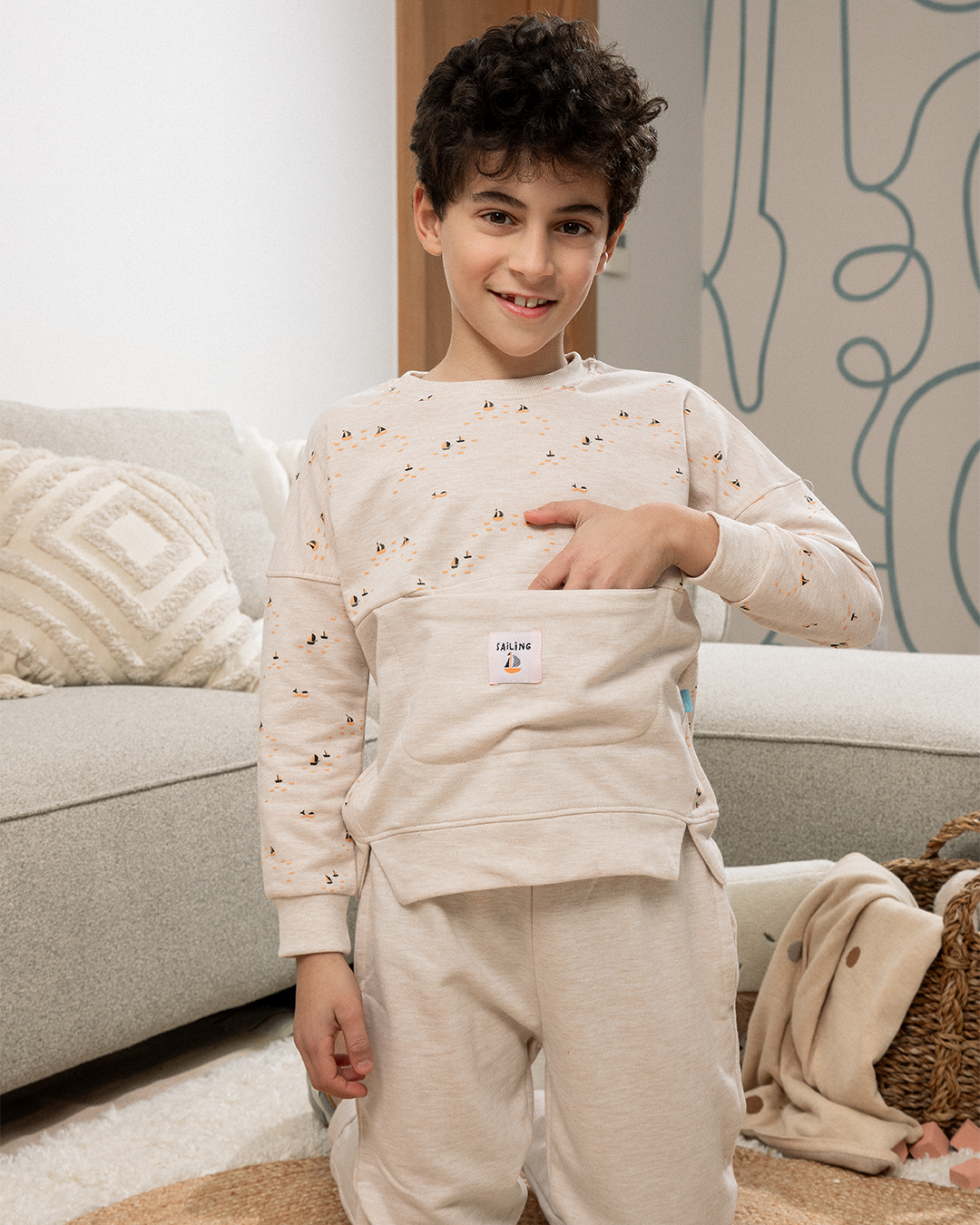 Pyjama garçon Sailing à épaules tombantes