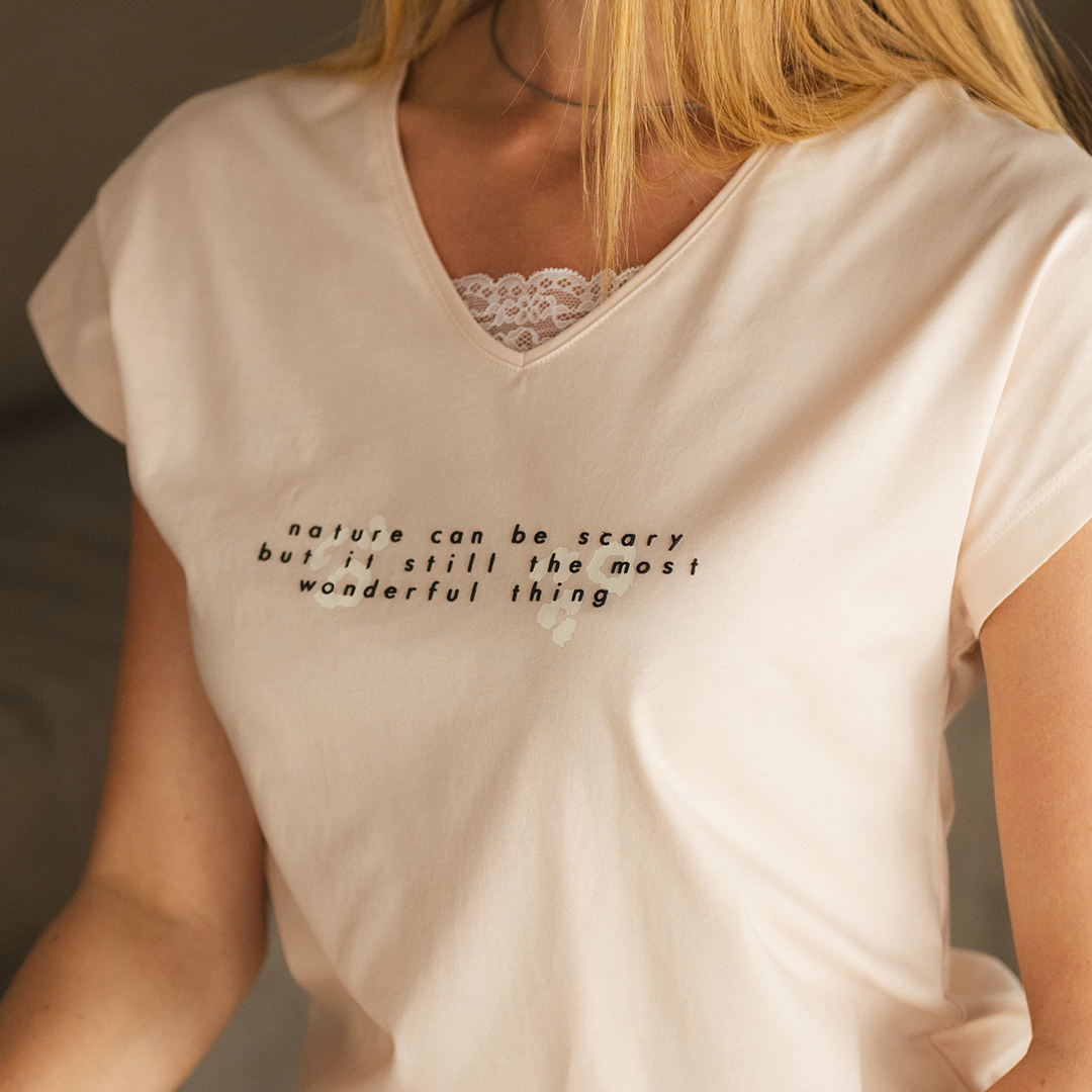 Pyjama à manches mi-longues pour femme Nude Leopard