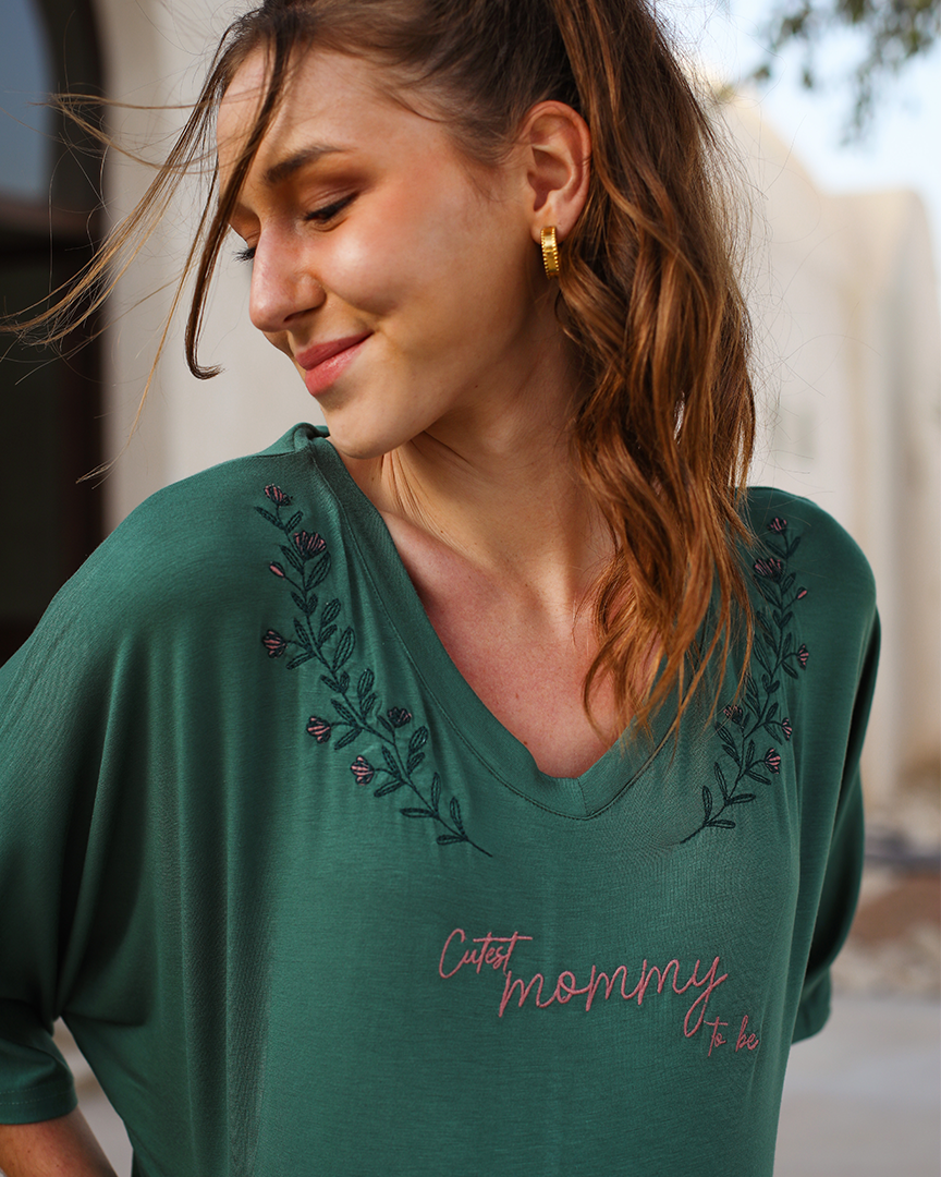 Pyjama de maternité pour femme la plus mignonne pour être suivi d'un pantalon en viscose lycra