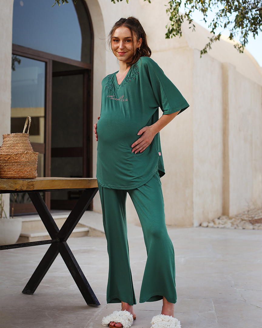 Pyjama de maternité pour femme la plus mignonne pour être suivi d'un pantalon en viscose lycra