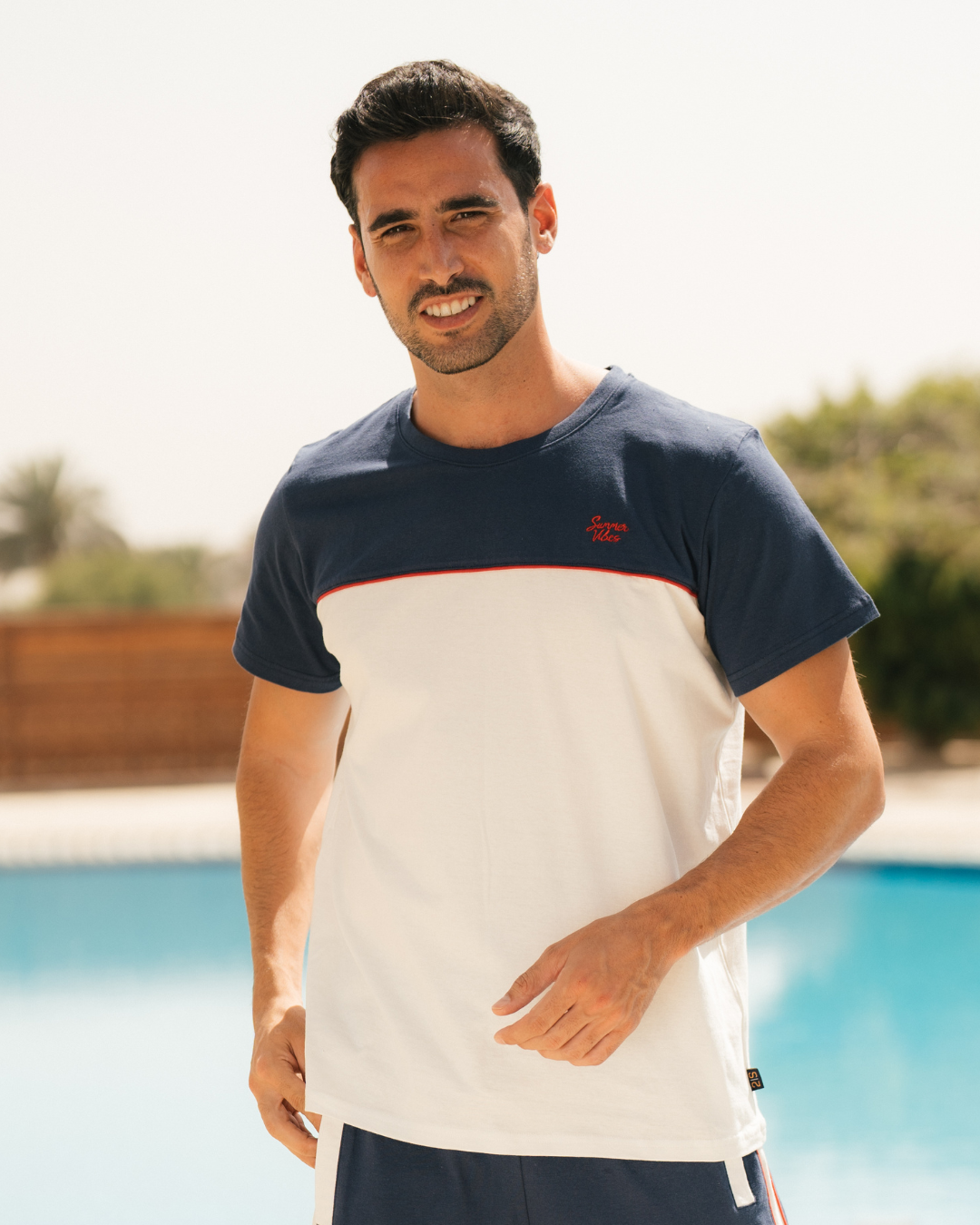 Pyjama été homme, demi manches et collants, coton