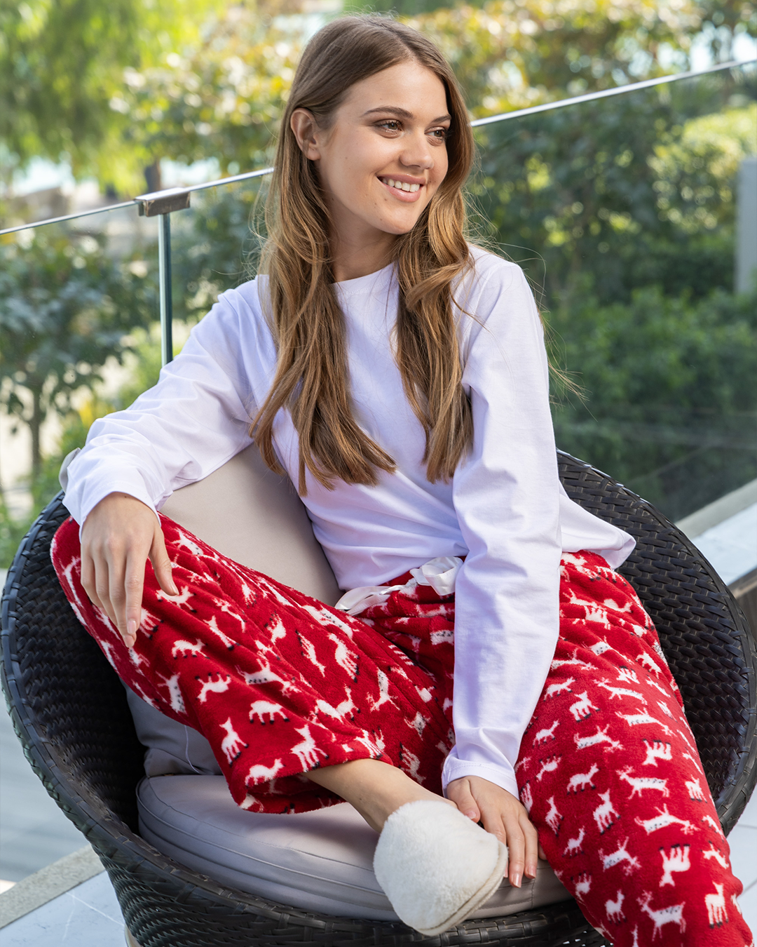 Pantalon d'hiver femme avec cordon de serrage Noël et étoiles