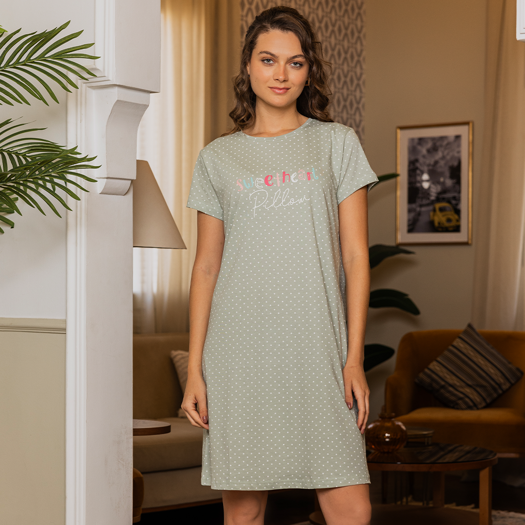 Chemise de nuit femme mot coloré