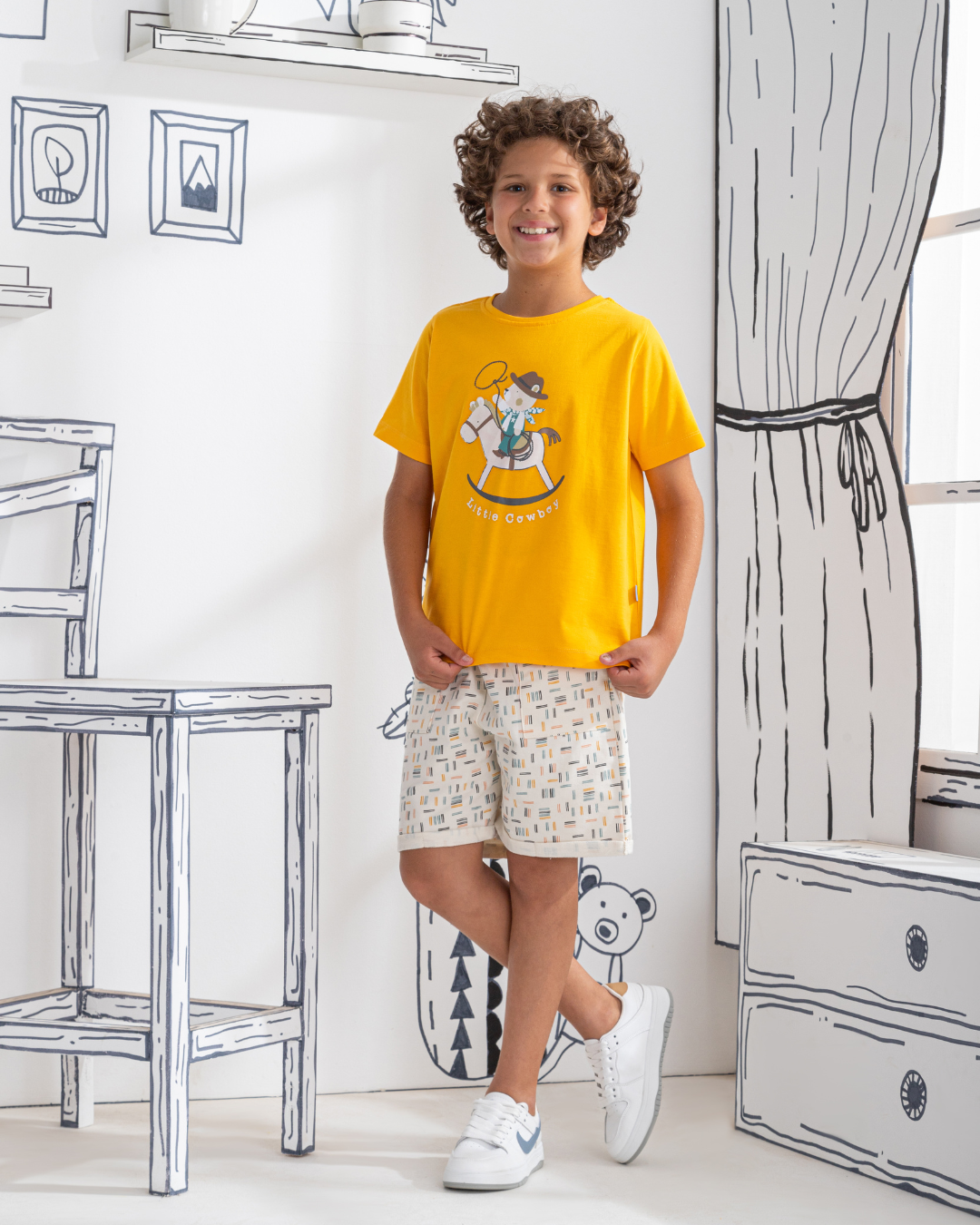 Pyjama à manches mi-longues Little Cowboy pour mes garçons