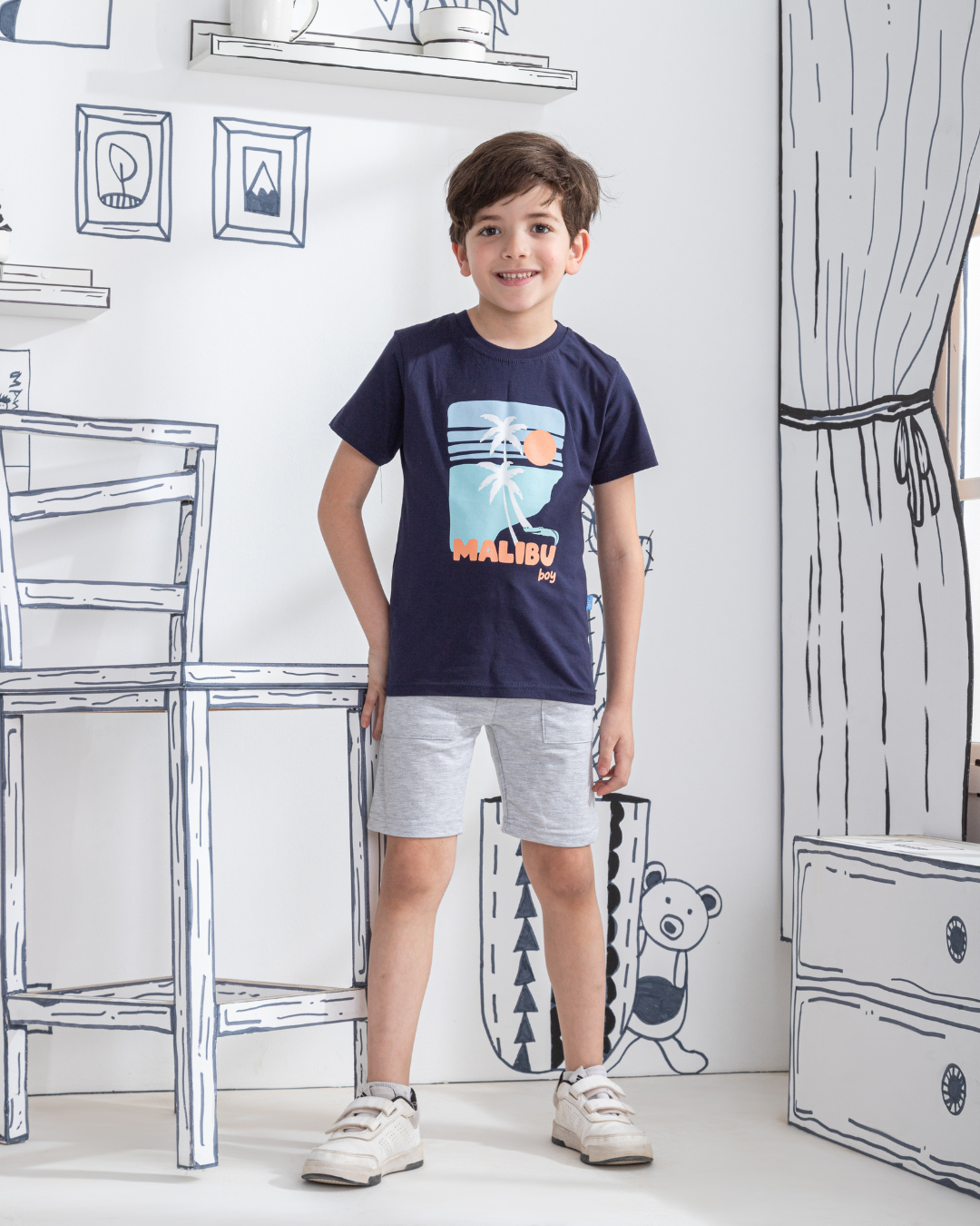 Malibu Boy Pyjama demi manches pour garçon