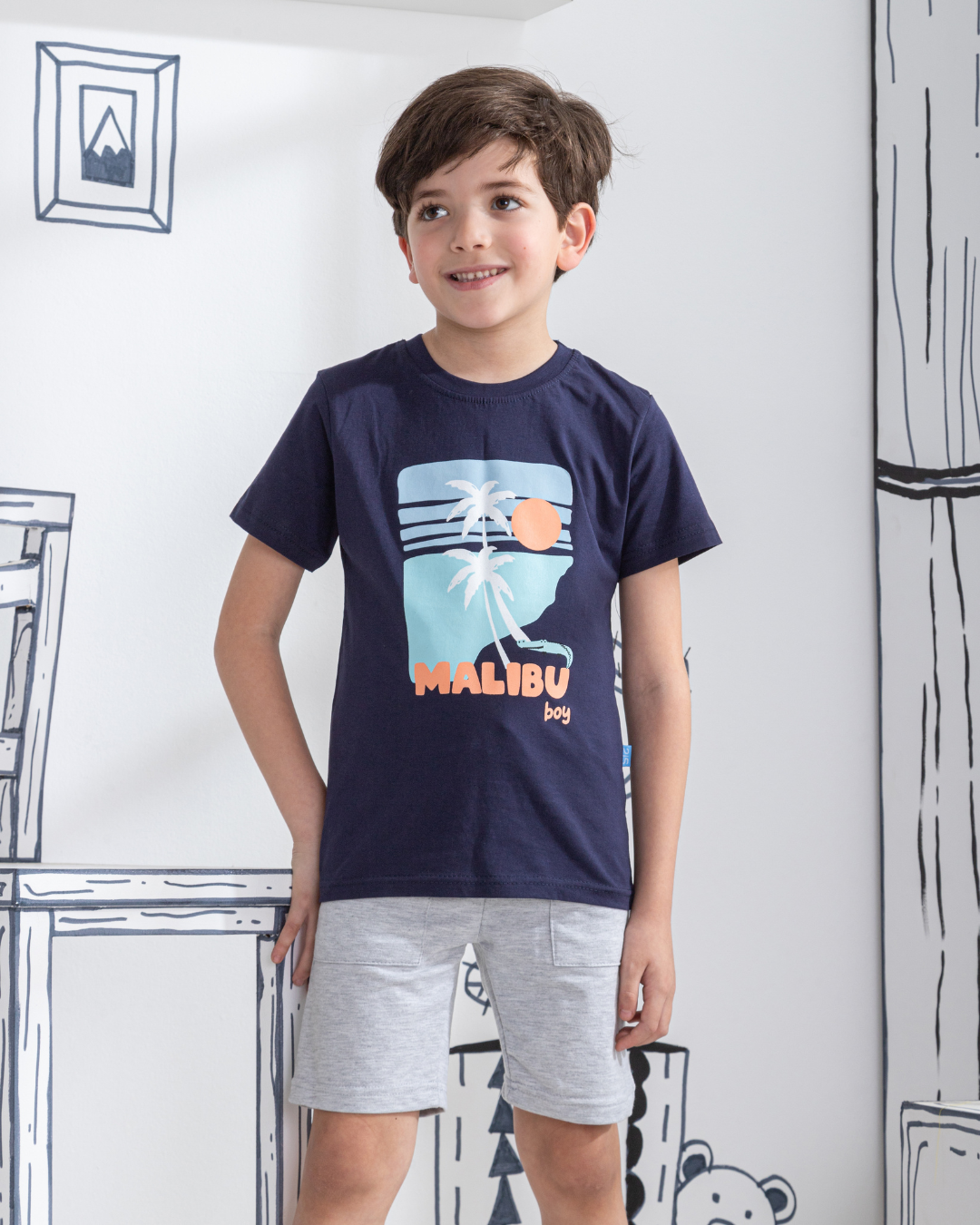 Malibu Boy Pyjama demi manches pour garçon