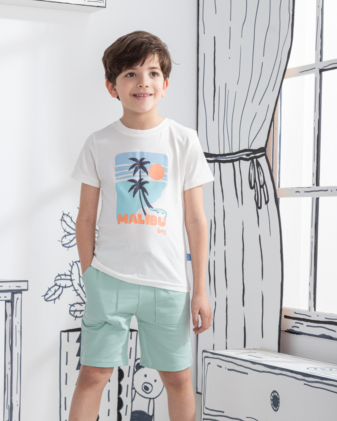 Malibu Boy Pyjama demi manches pour garçon
