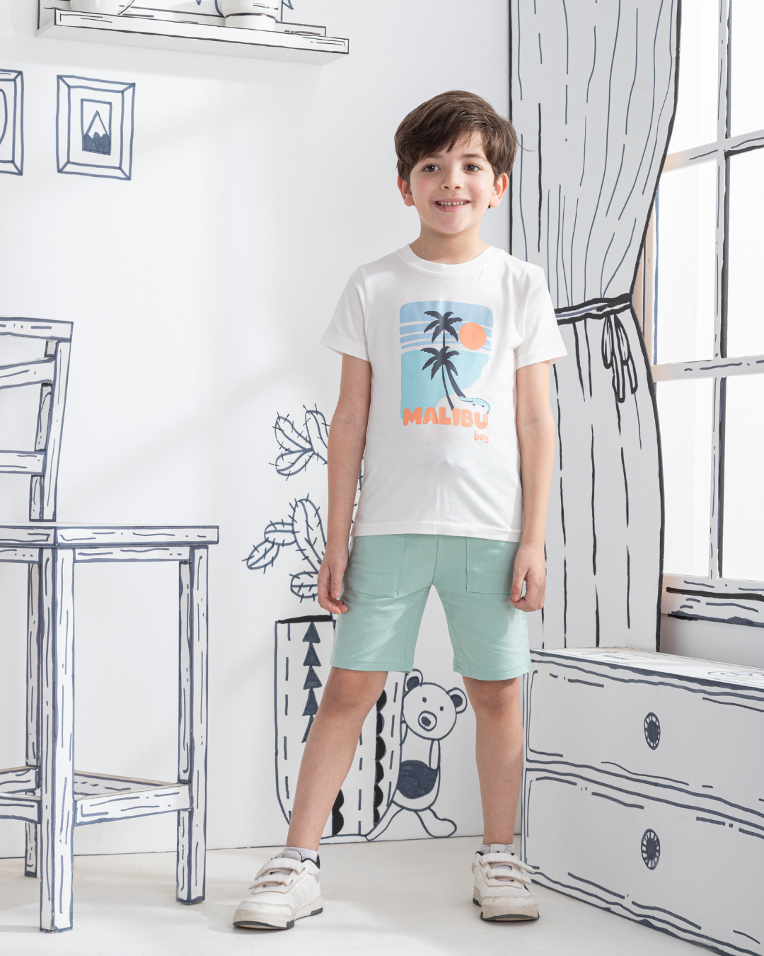 Malibu Boy Pyjama demi manches pour garçon