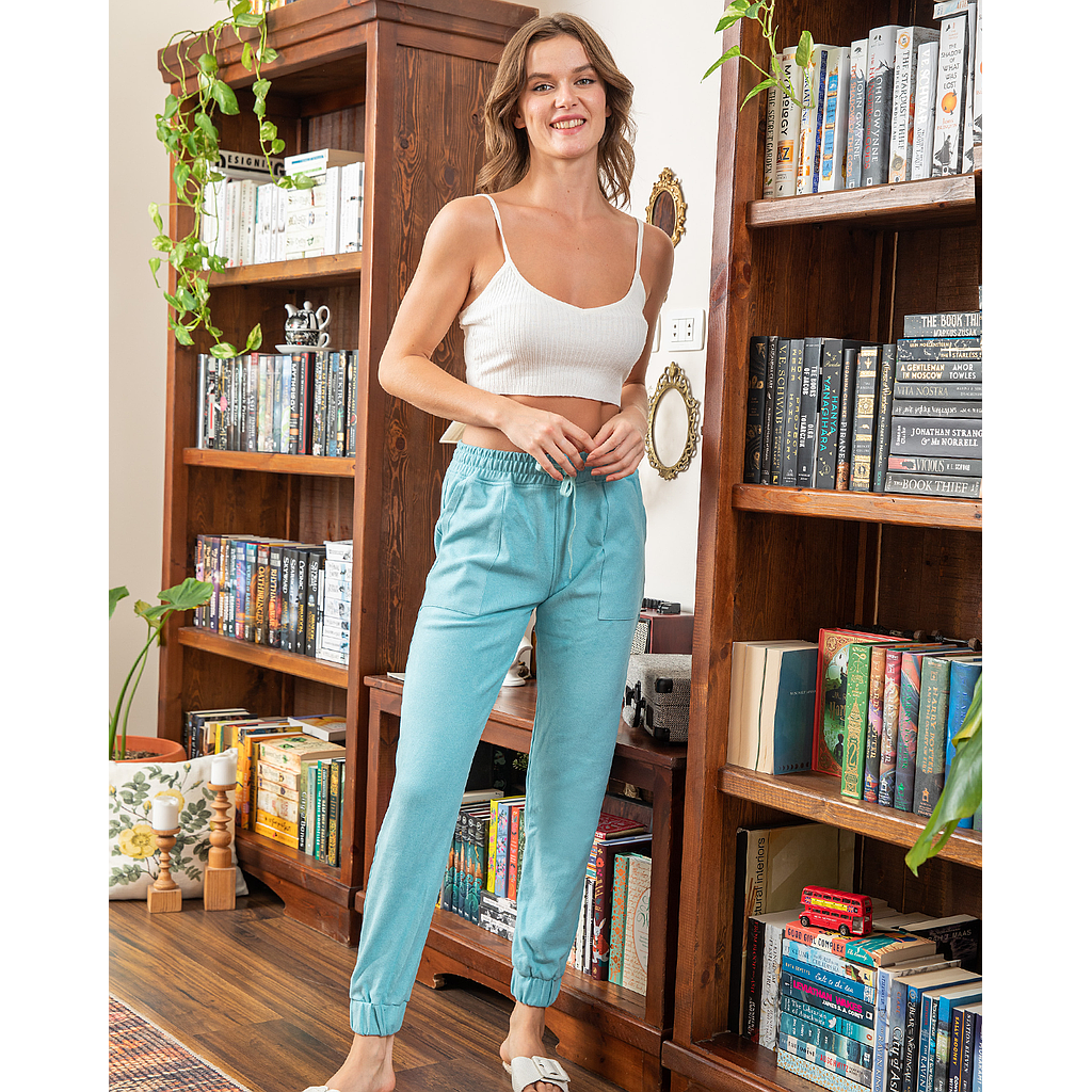 Pantalon en cachemire uni