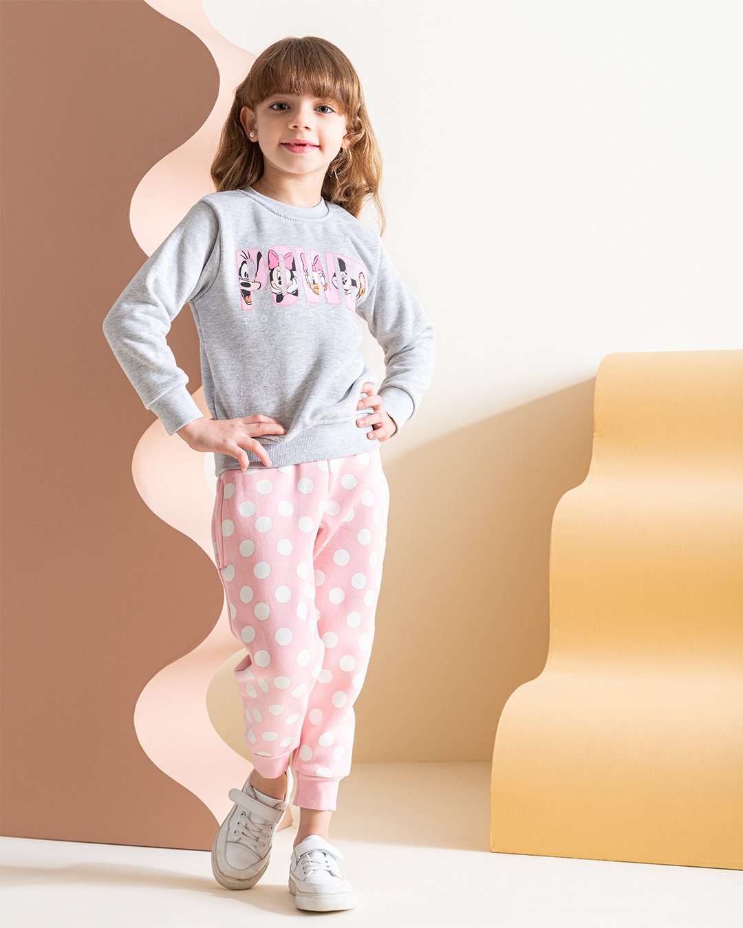 Pyjama enfant en coton manches longues imprimé cœurs Pyjama enfant en coton manches longues imprimé cœurs