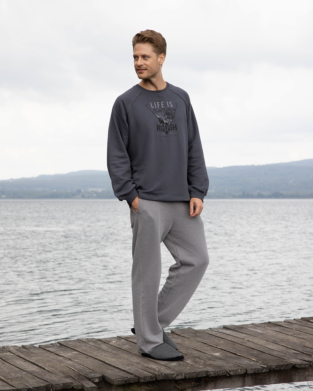 La vie est rude Pyjama à manches longues pour homme Milton