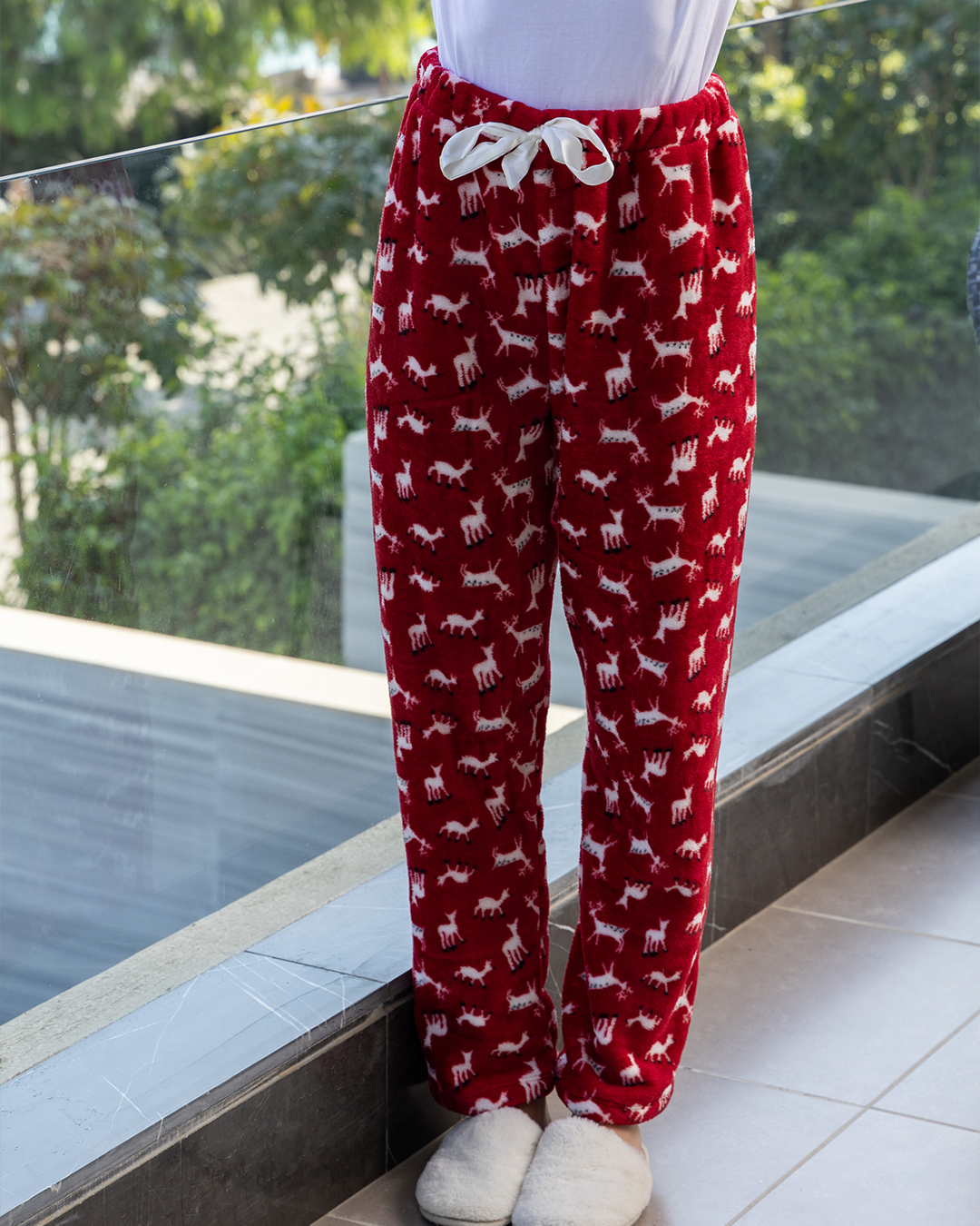 Pantalon d'hiver femme avec cordon de serrage Noël et étoiles